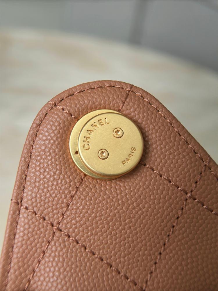 Chanel Small 25 Bag in Caramel Caviar Leather