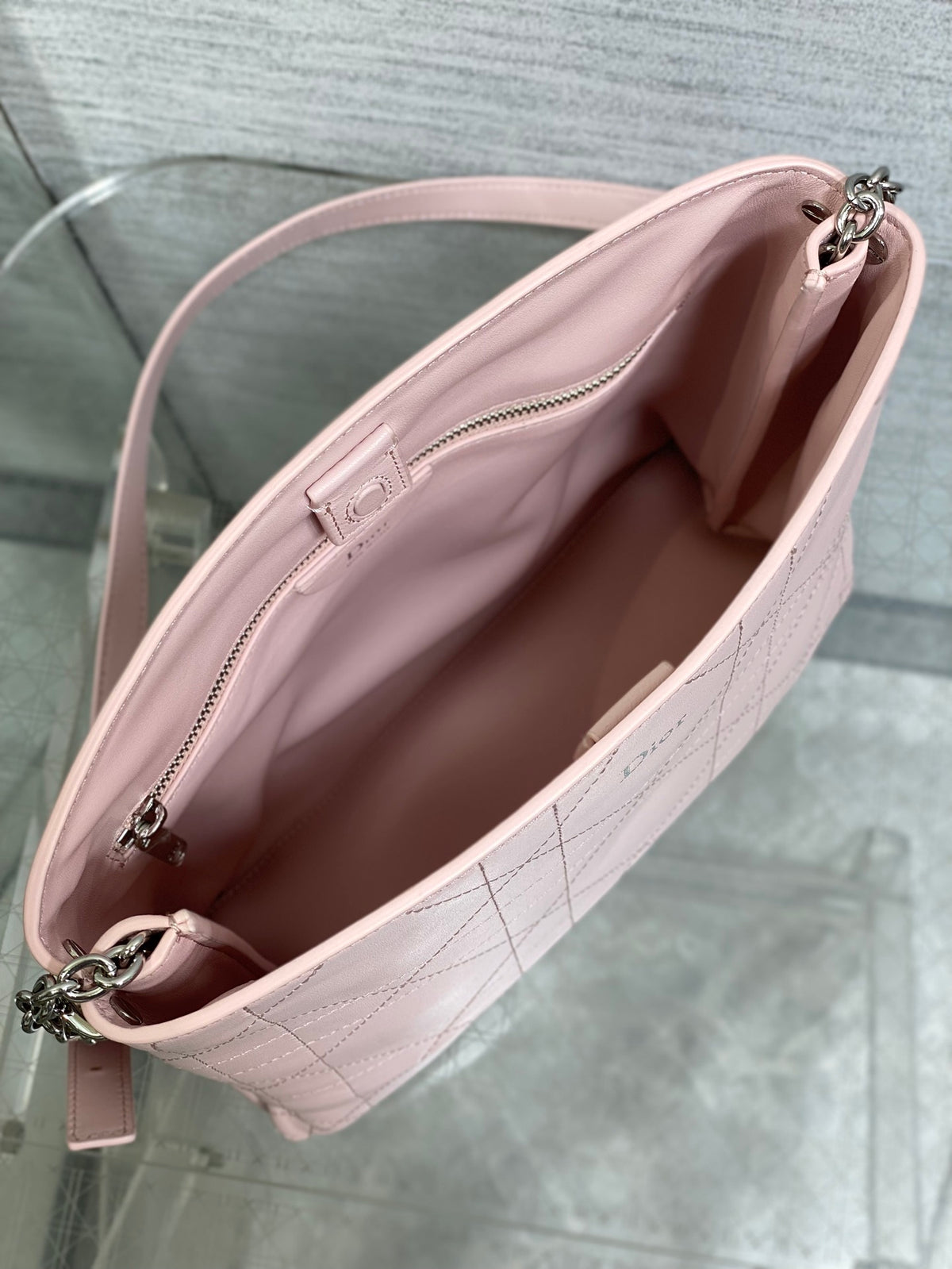 Dior Trianon Bag in Pink Gold Hardware