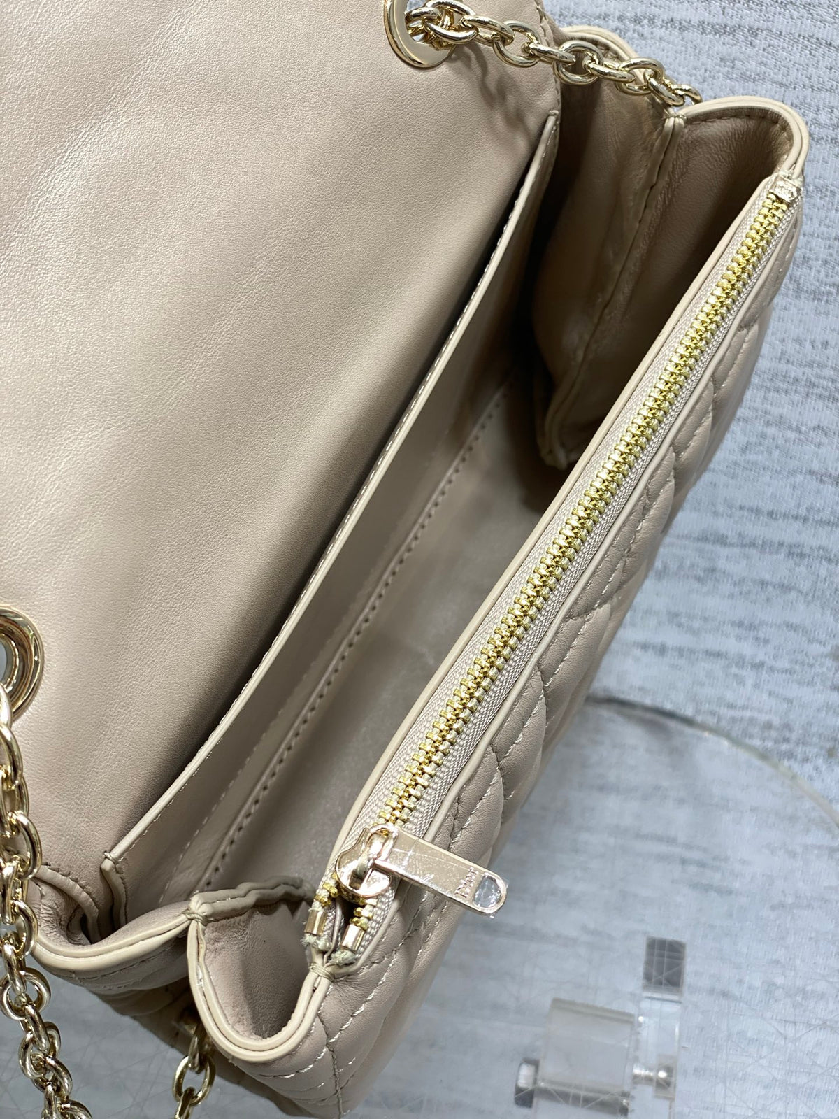 Dior My Dior Mini Bag in Beige Cannage Lambskin