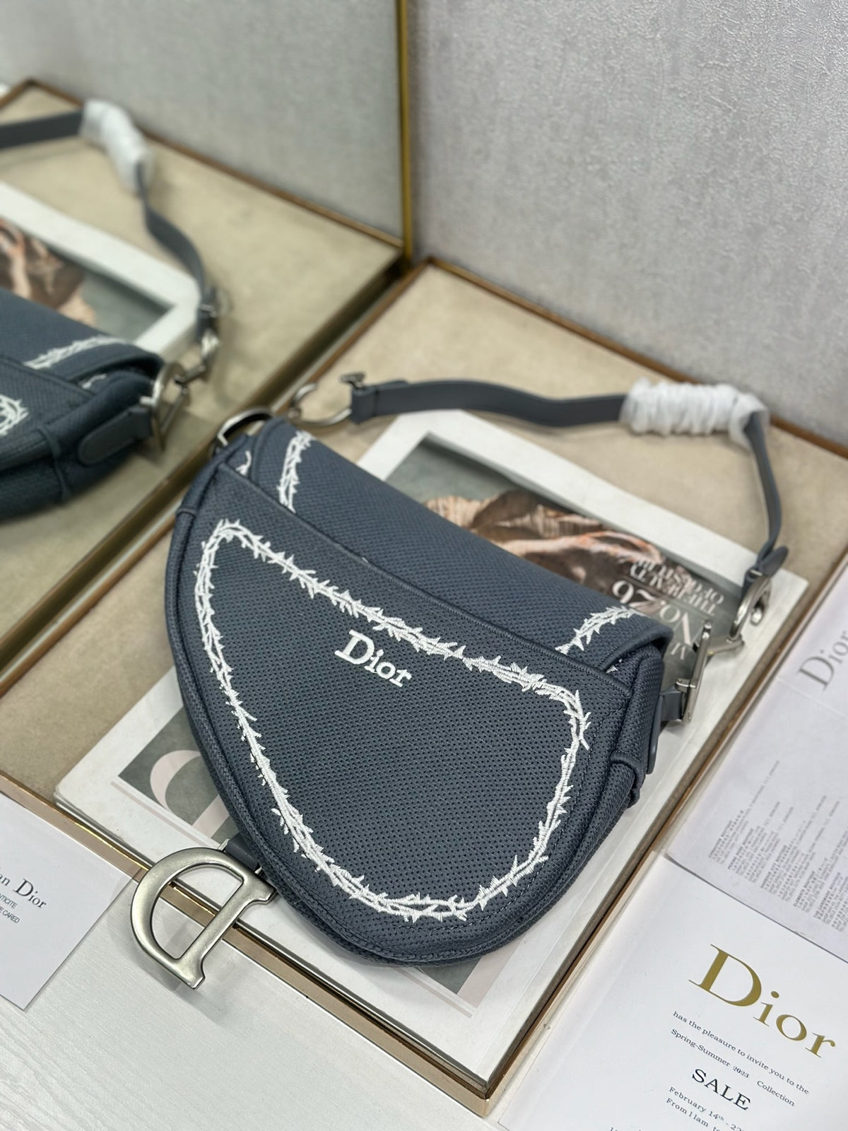 Christian Dior Saddle Bag “Les Fleurs du Mal”