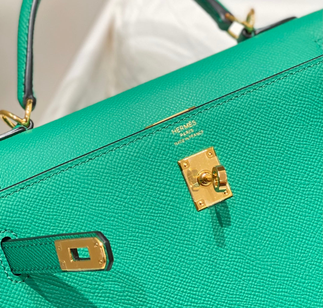 HN 25CM IN VERT VERTIGO EPSOM GOLD HARDWARE