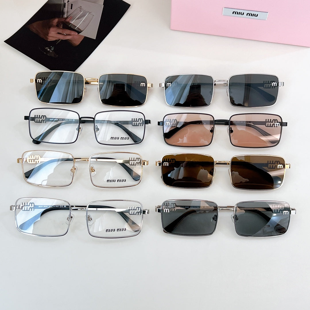 LOGO SQUARE SUNGLASSES SMU808 IN METAL