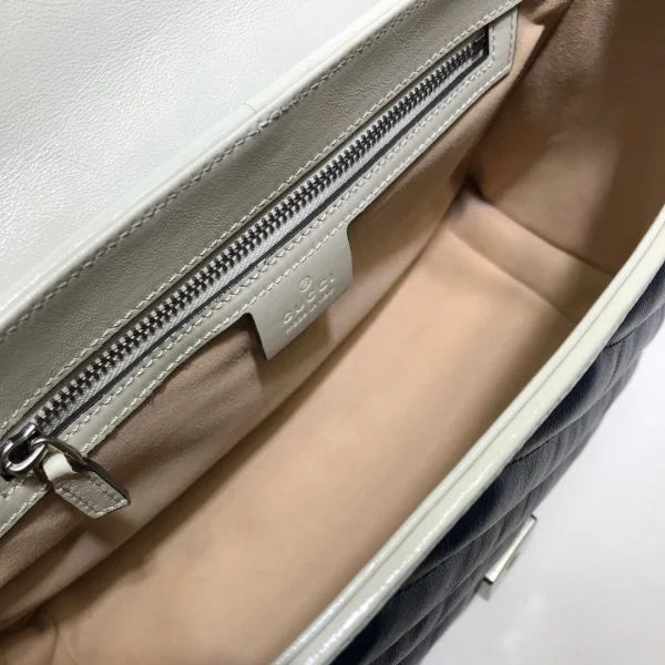 Gucci GG Marmont Matelassé Shoulder Bag White