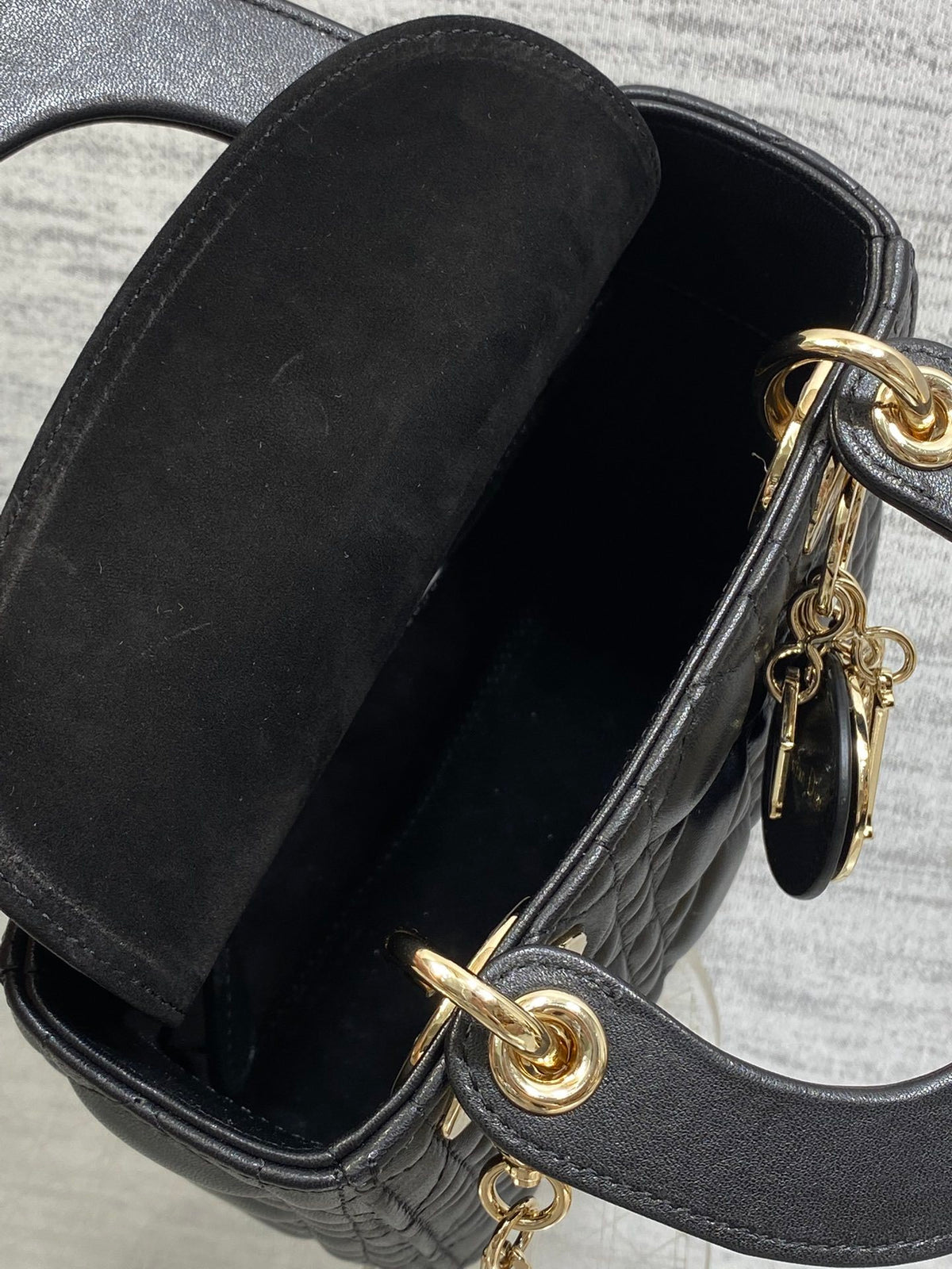 Christian Dior Mini Lady Dior bag in Black