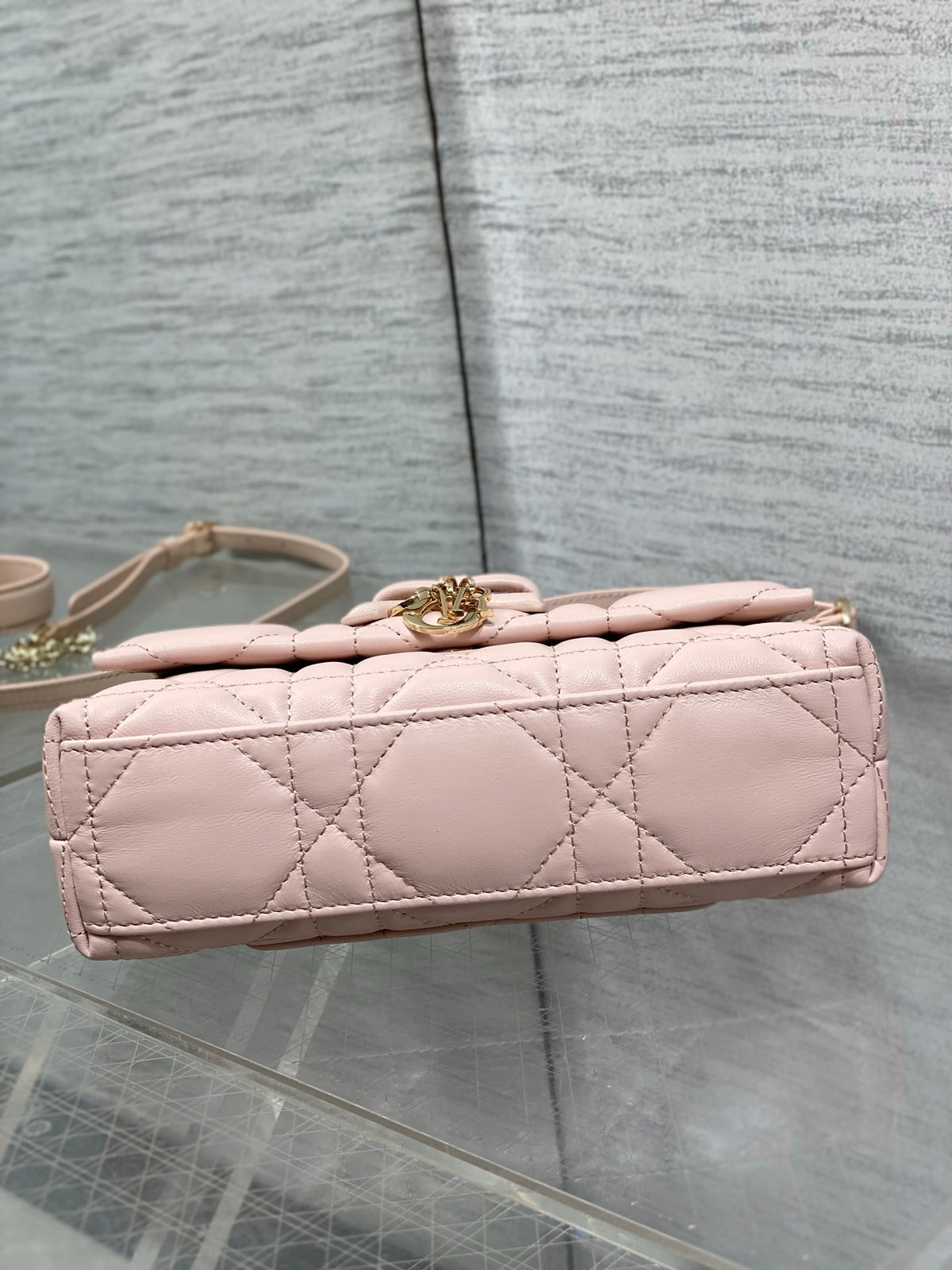Dior My Dior Mini Bag in Soupir Pink Cannage Lambskin