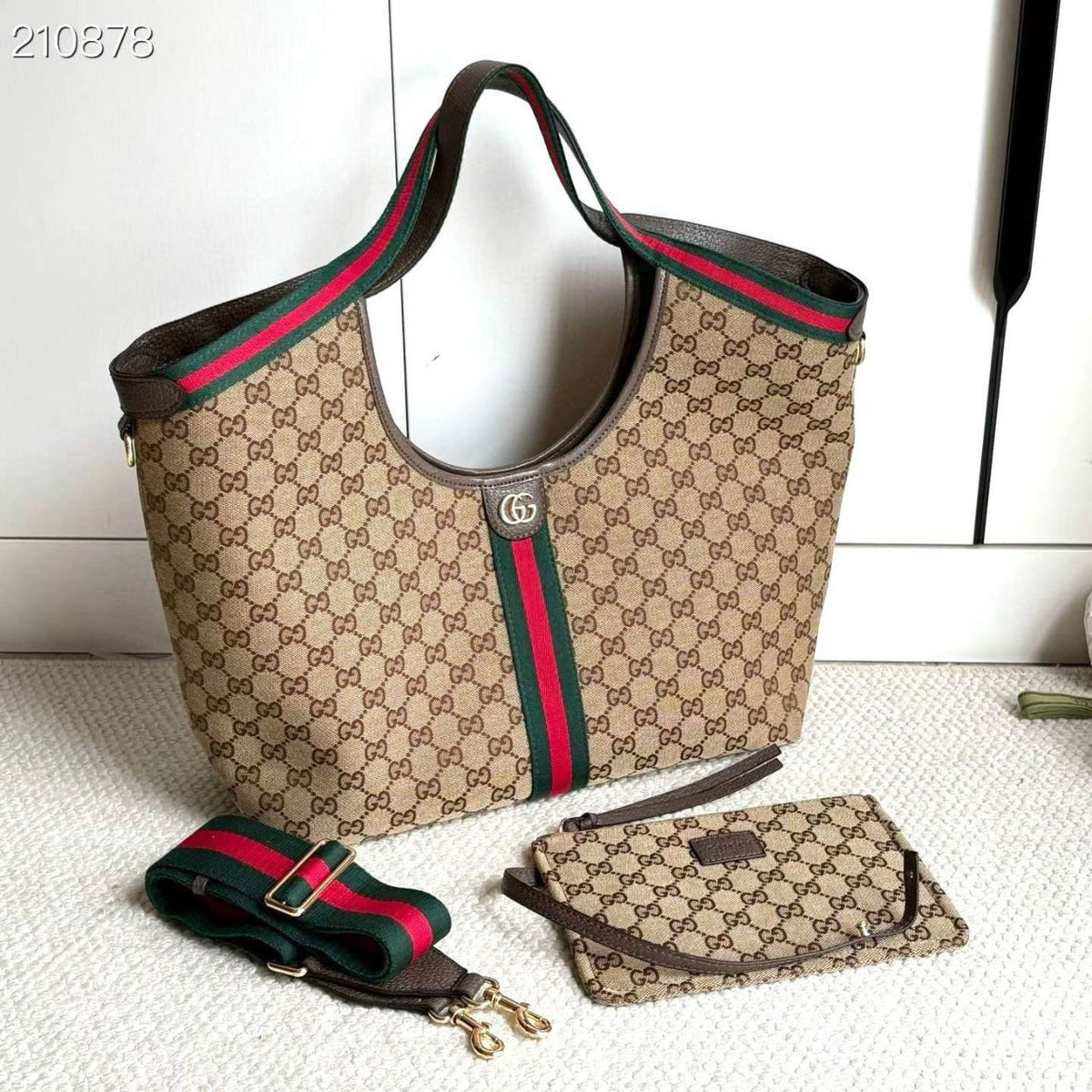 Gucci Giglio Tote Brown Top quality 1:1 Replica