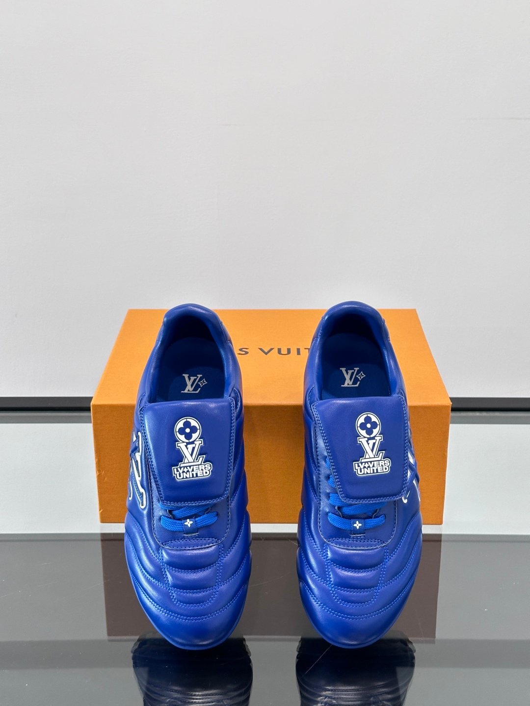LV Men Blue Leather Sneakers