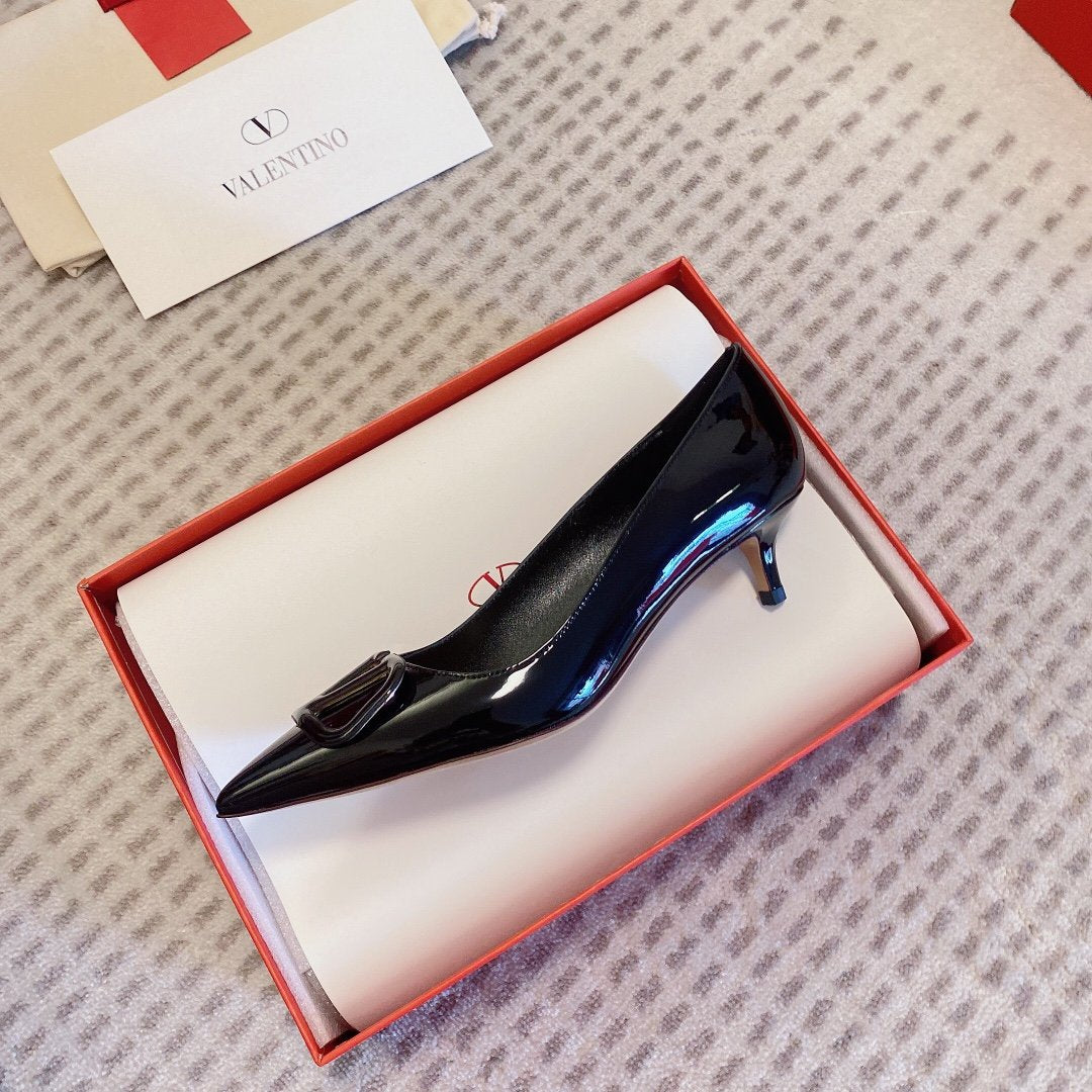 Valentino Women Black Patent Leather Pumps