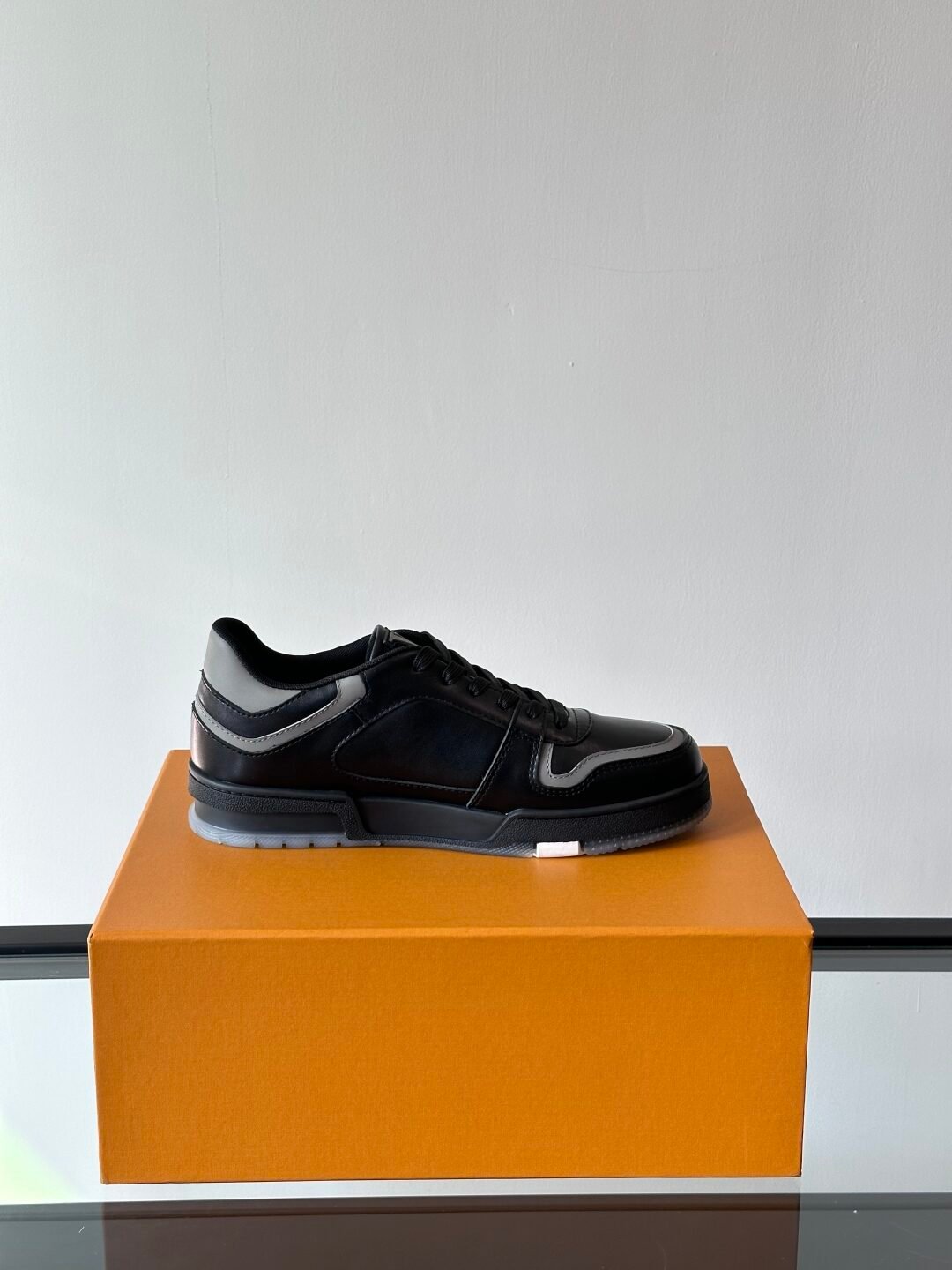 LV Men Black Leather Sneakers