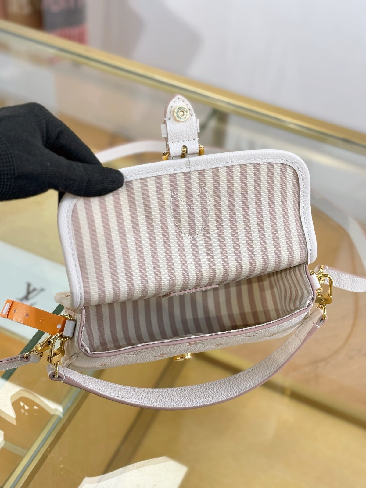 Louis Vuitton Nano Diane bag in cream Monogram Empreinte