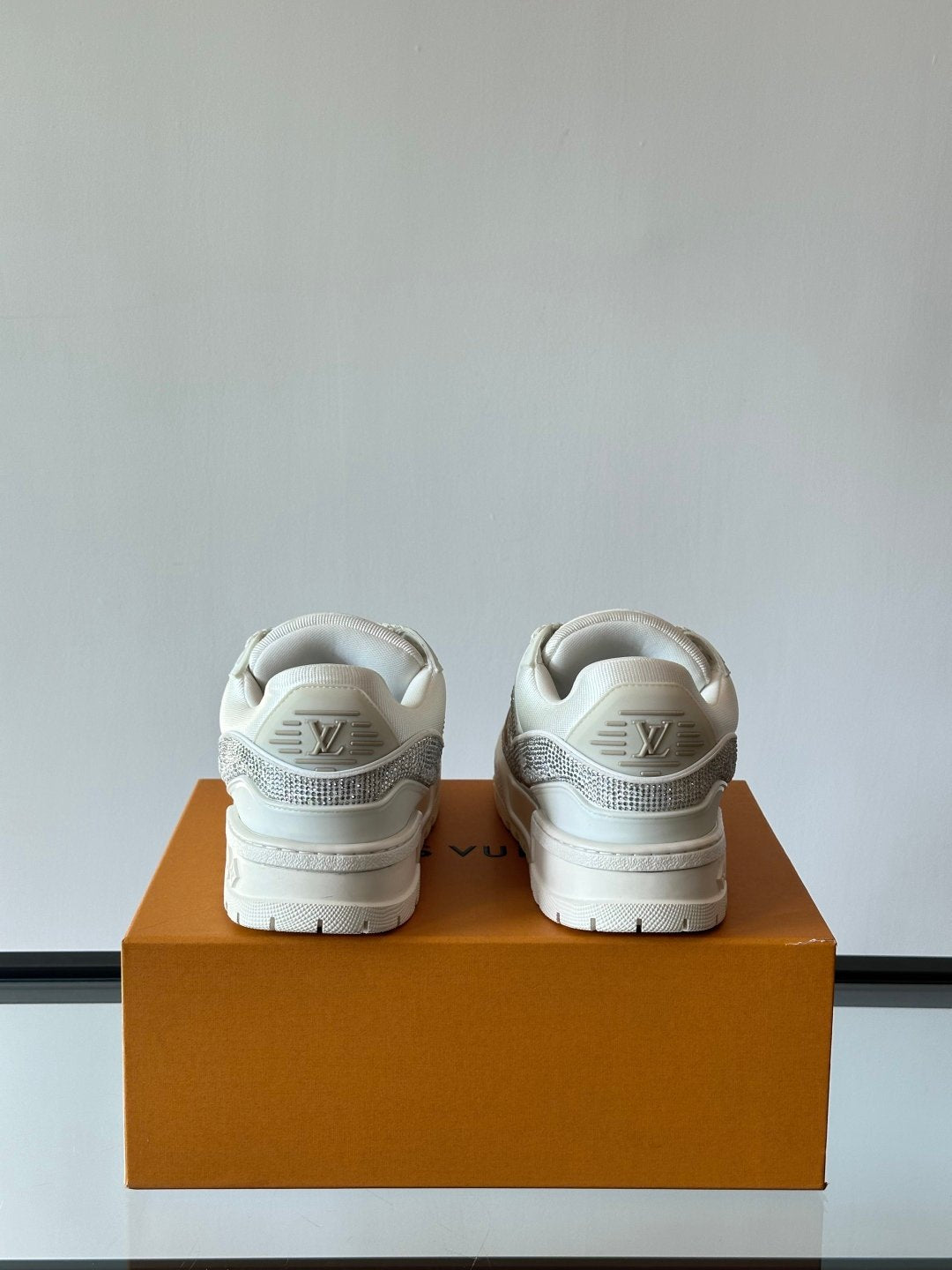 LV Men White Mesh And Leather Sneakers
