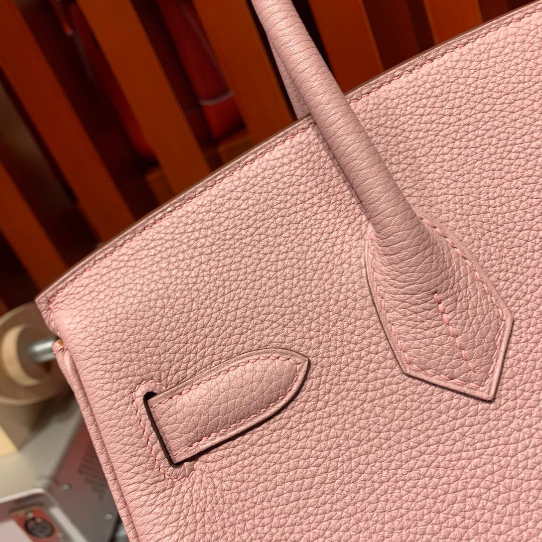 HN 30CM LIGHT PINK TOGO LEATHER GOLD HARDWARE