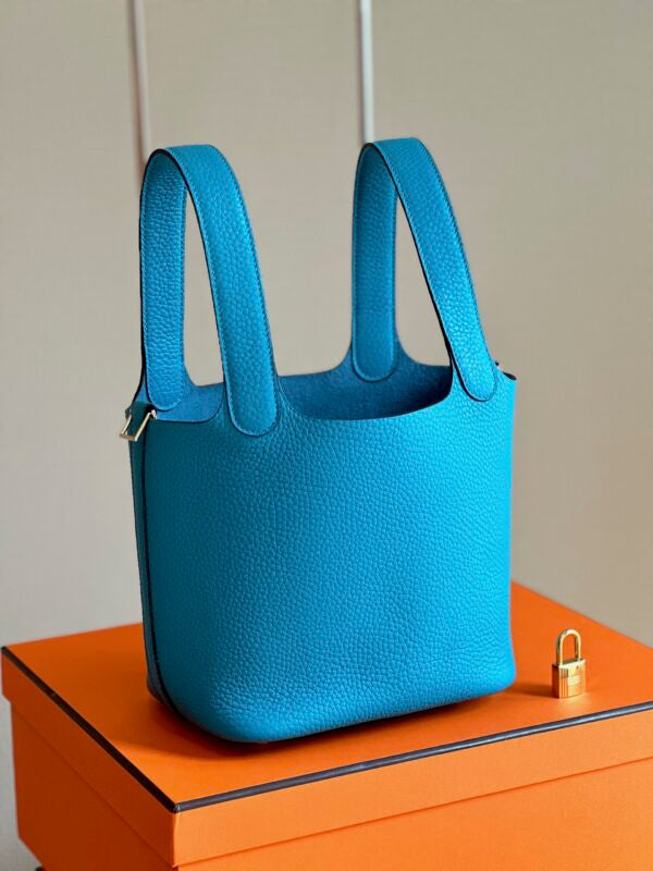 HN 18 Blue Togo Leather Gold Hardware