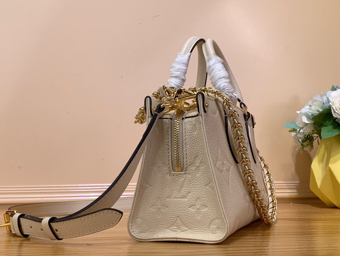 Louis Vuitton LV On The Go Mini Replica 11 White Milk Handbags 25x13x10cm
