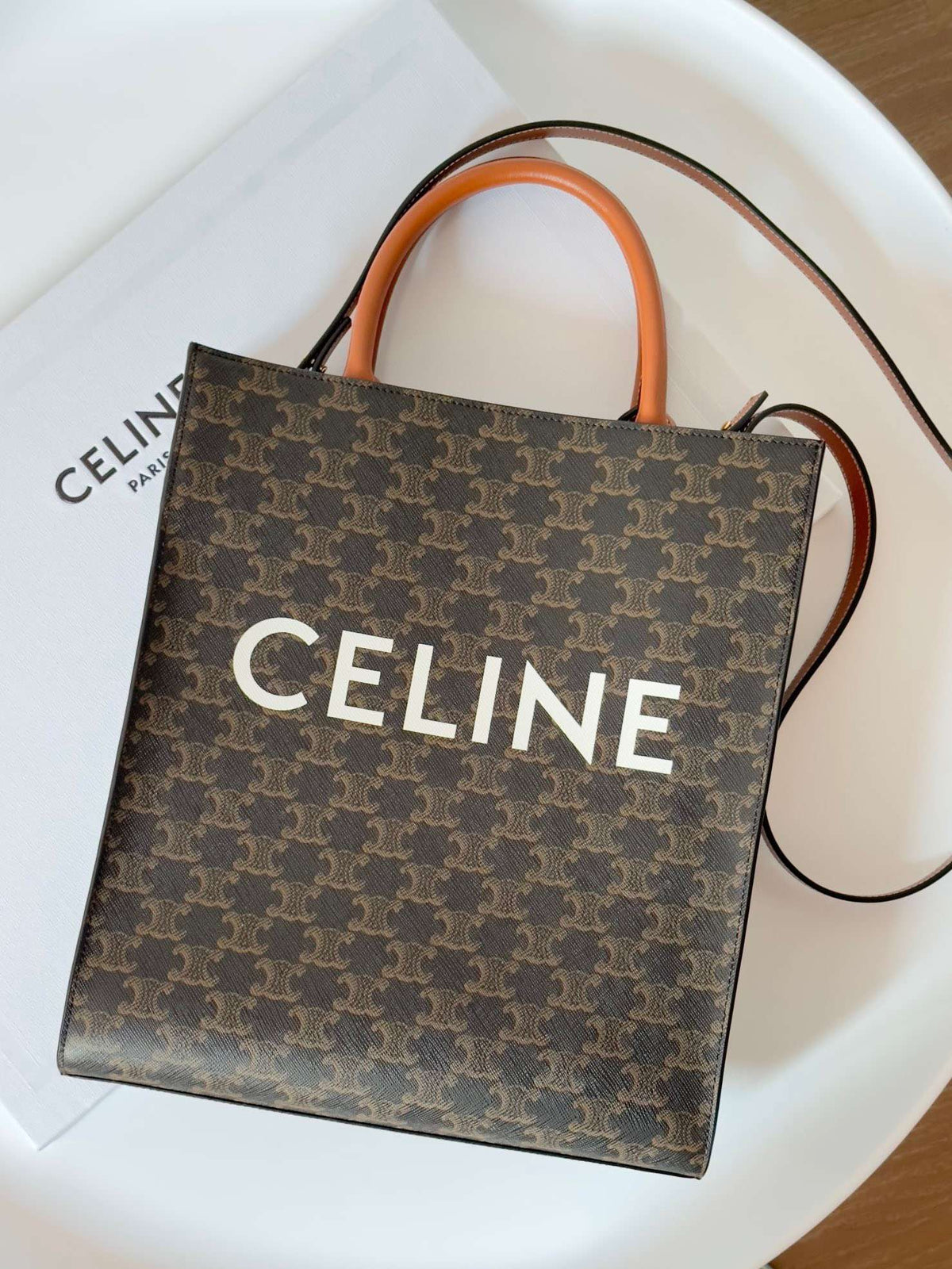 Celine Tote Triomphe Canvas Super Quality Handbag 28x32cm