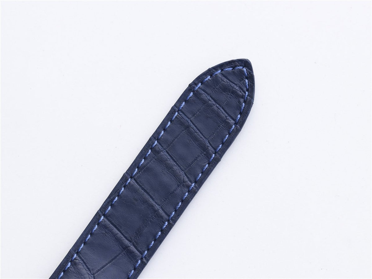 BALLON BLEU 42 BLUE DIAL LEATHER BRACELET