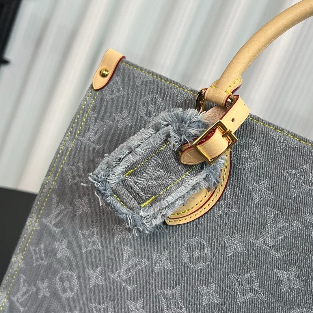 Louis Vuitton OnTheGo MM Monogram Denim canvas
