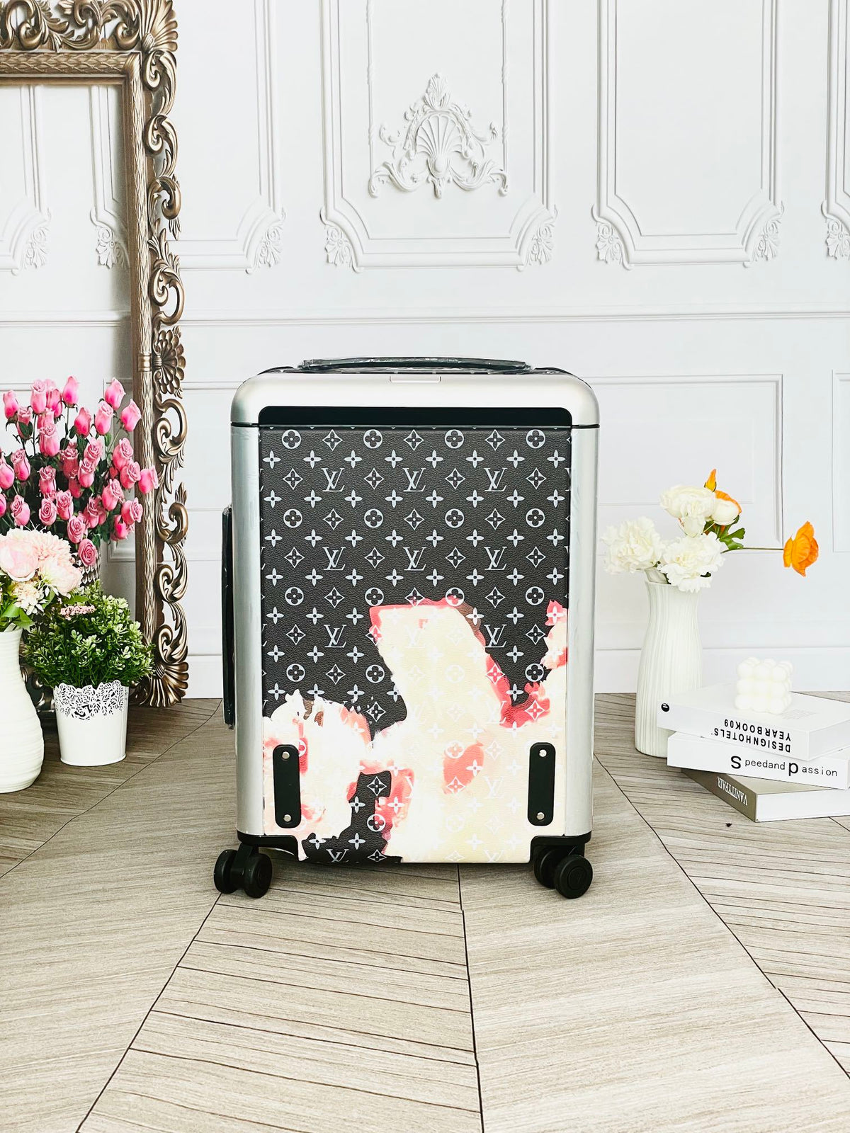 Louis Vuitton Horizon 55 rolling suitcase Aistinctive Artistic Pattern