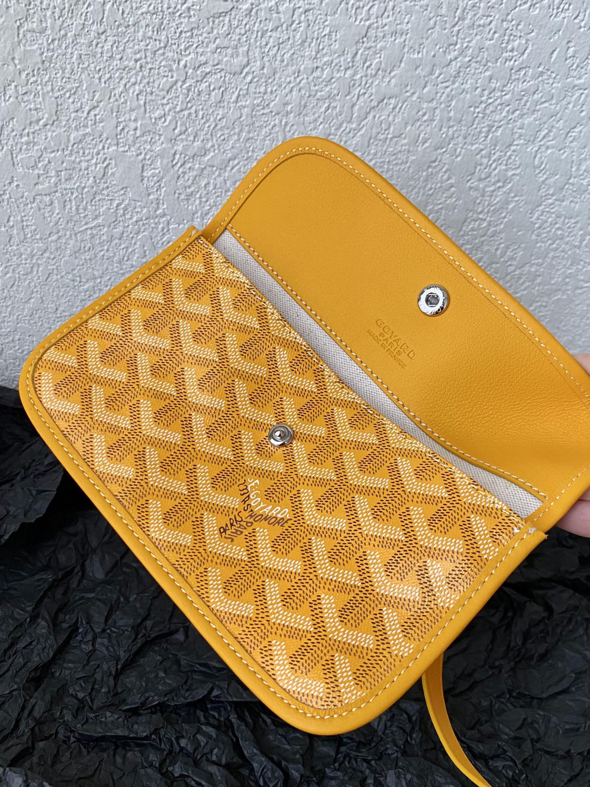Goyard Yellow Goyardine Canvas & Chevroches Calfskin Saint Louis PM Tote
