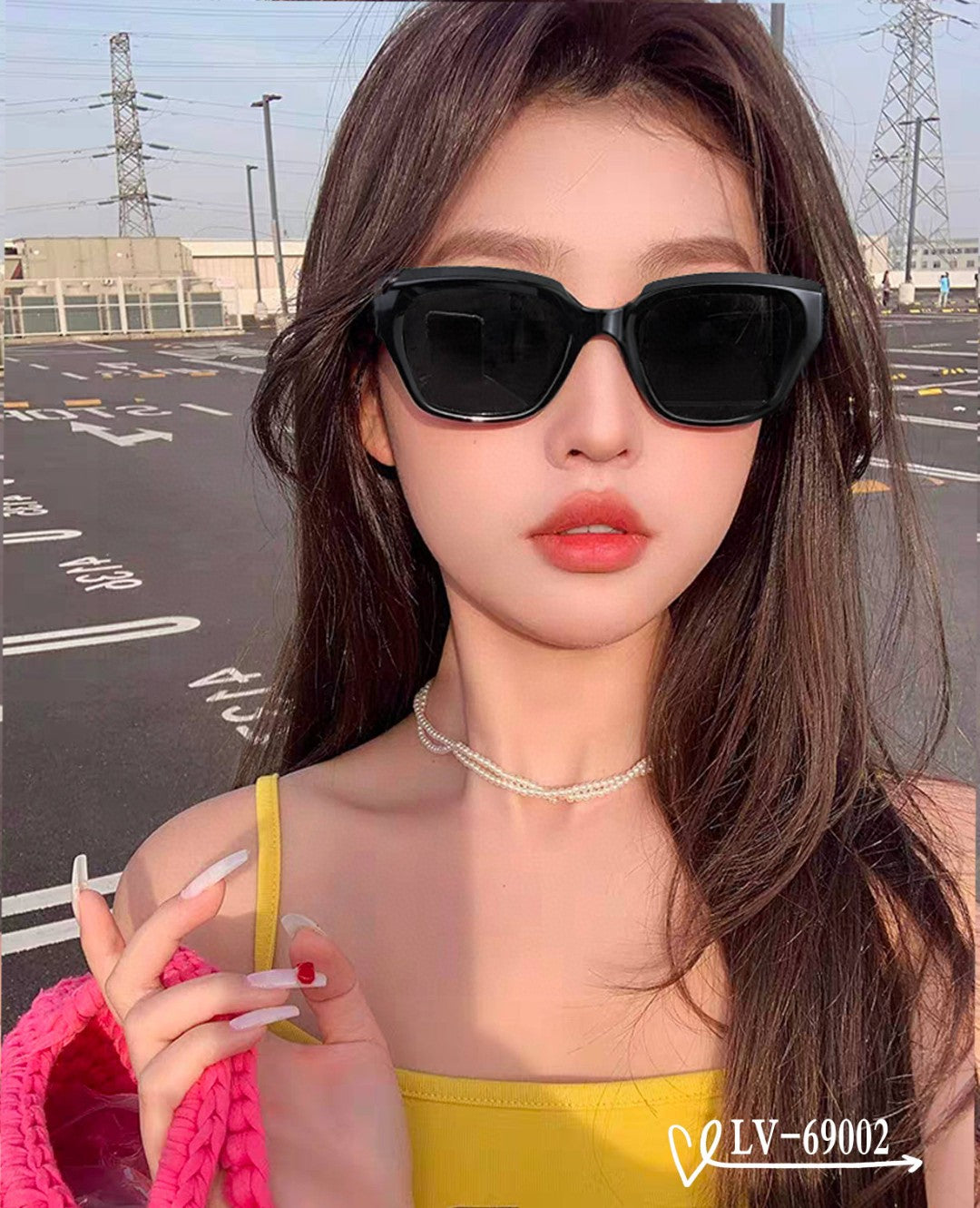 CAT EYE SUNGLASSES 69002 IN ACETATE