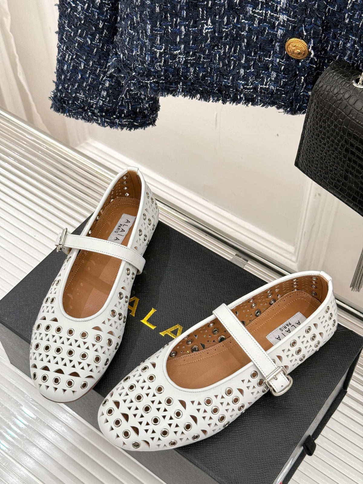 MARY JANE IN WHITE CALFSKIN