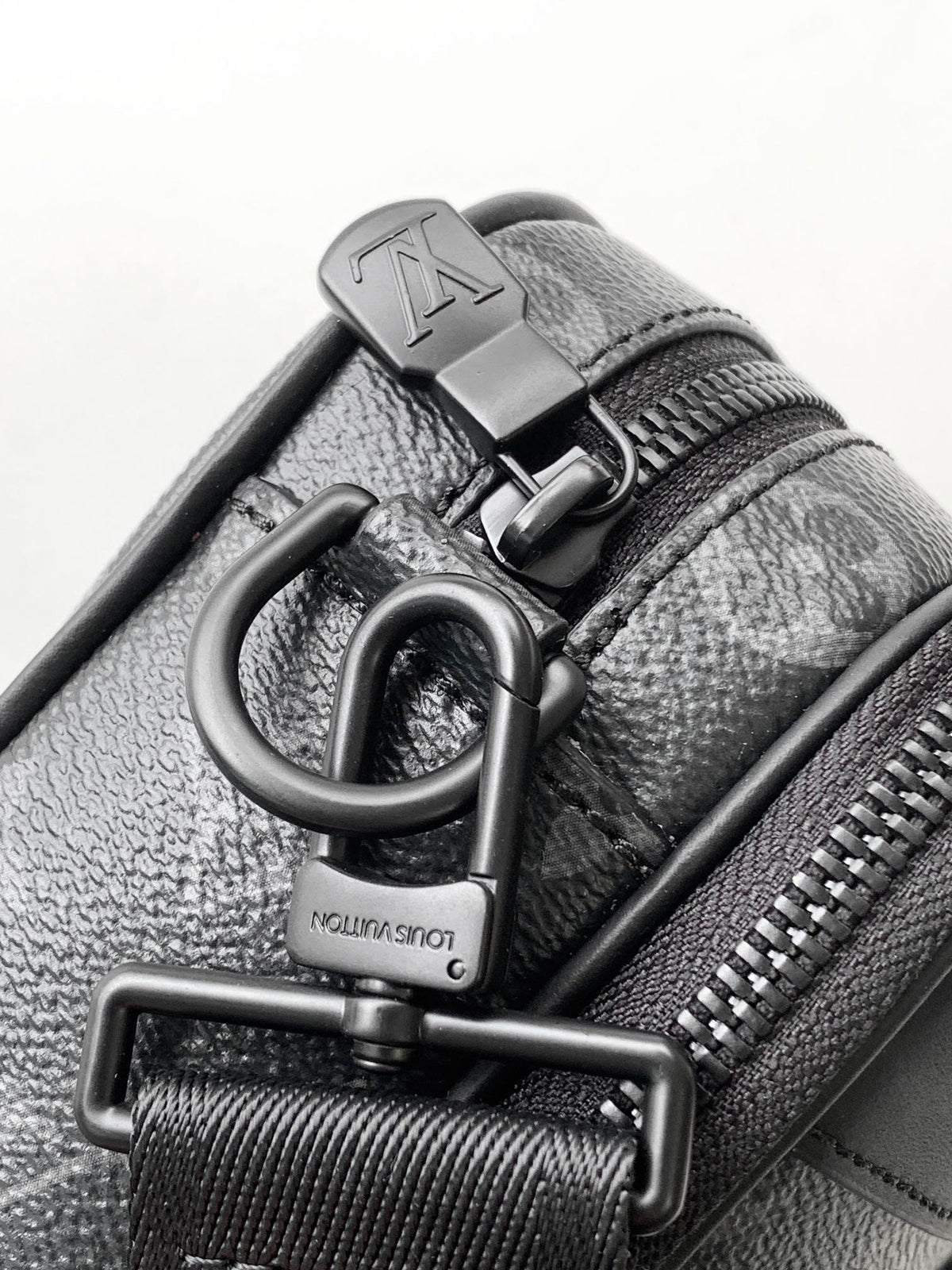 NANO ALPHA BAG 24 IN BLACK MONOGRAM ECLIPSE CANVAS AND COWHIDE