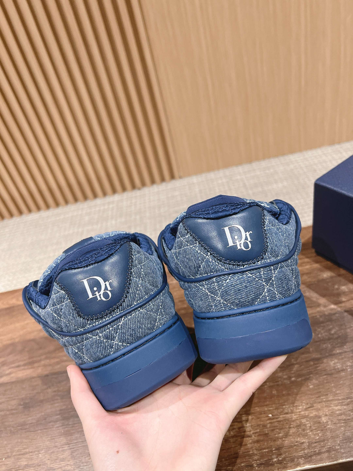 BY ERL B9S SKATER SNEAKER IN COBALT BLUE CANNAGE FABRIC
