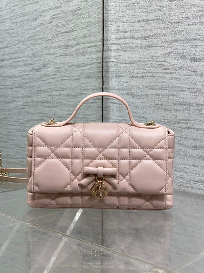 Dior My Dior Mini Bag in Soupir Pink Cannage Lambskin