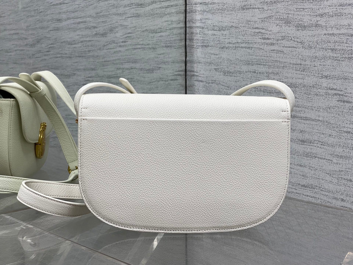Dior Small Dior Médaillon Flap Bag in White