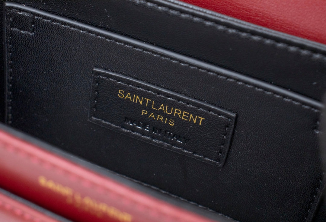 Saint Laurent YSL Solferino Small Leather Satchel Shoulder Bag