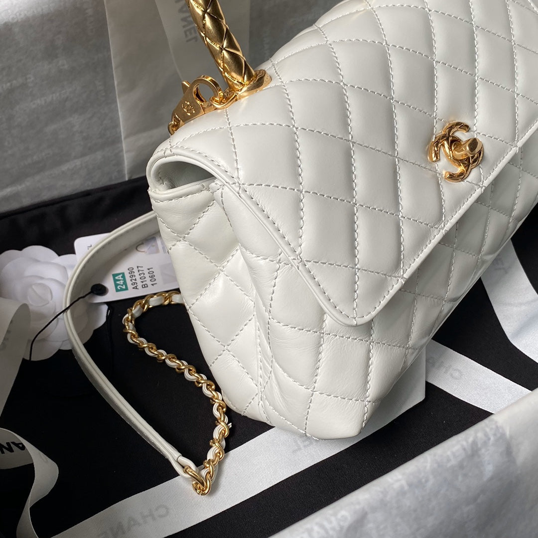 Chanel Coco Handle Small White