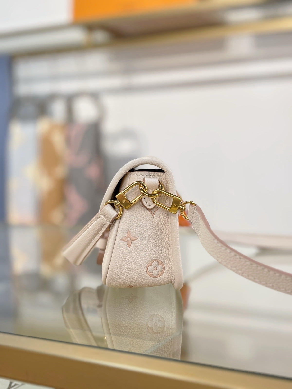 Louis Vuitton Nano Diane bag in cream Monogram Empreinte