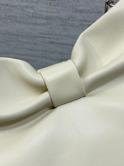 Dior Bow Bag Small in white