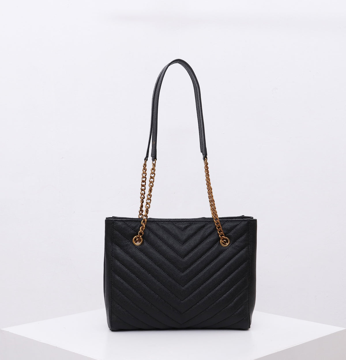 Saint Laurent Tribeca shoulder bag in burgundy leather