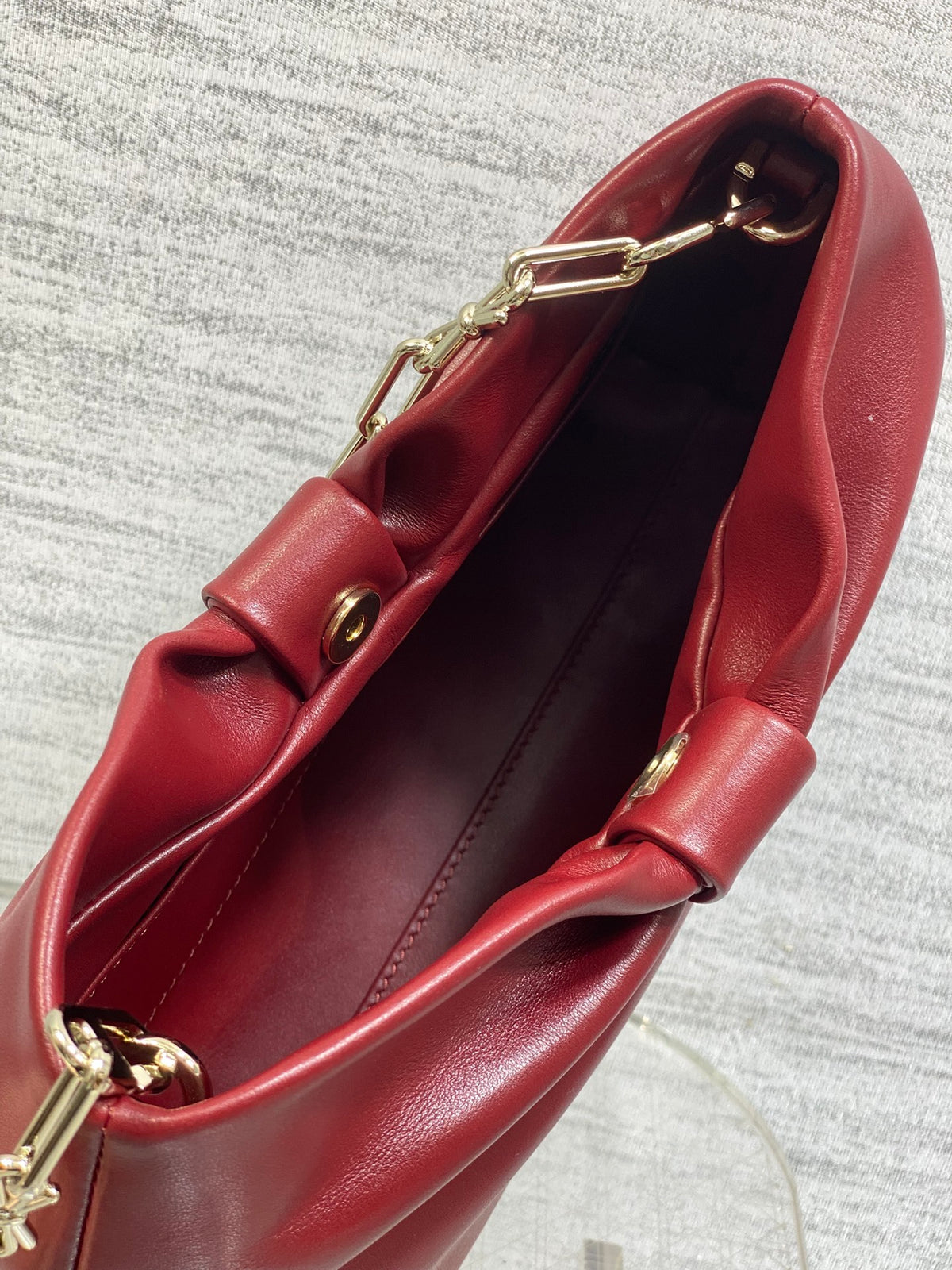 Dior Bow Bag Small Burgundy