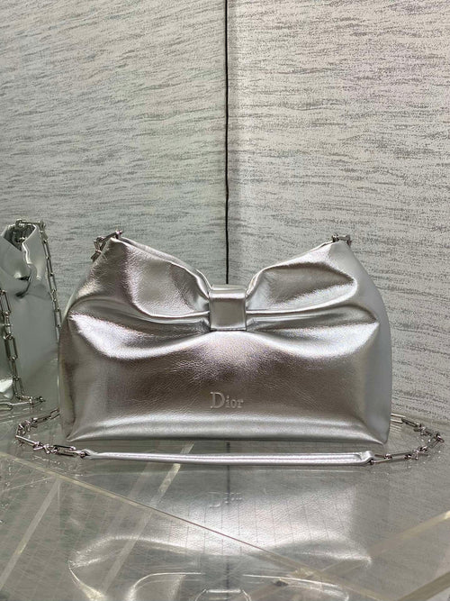 Dior Bow Bag in Sliver