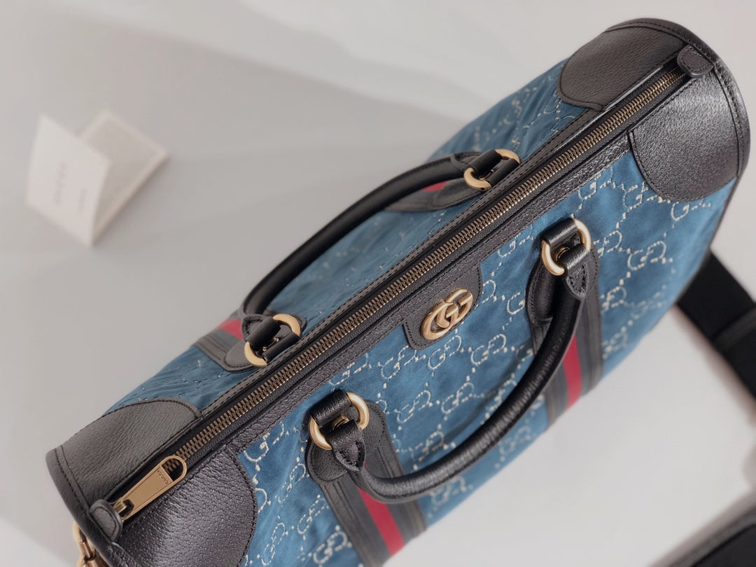 GUCCI Velvet GG Monogram Textured Calfskin