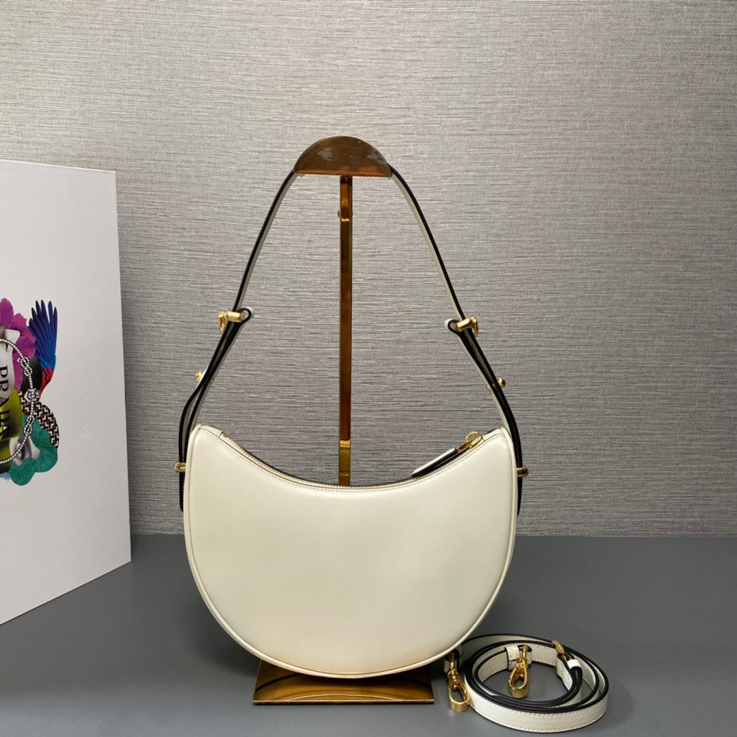 Prada Arque Small Leather Shoulder Bag