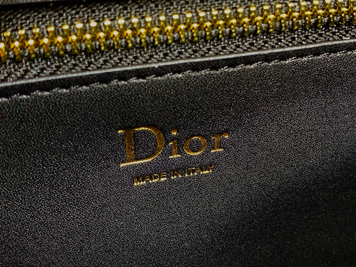 Dior Small Dior Médaillon Flap Bag in black