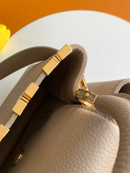 Louis Vuitton Capucines handbag in a beige