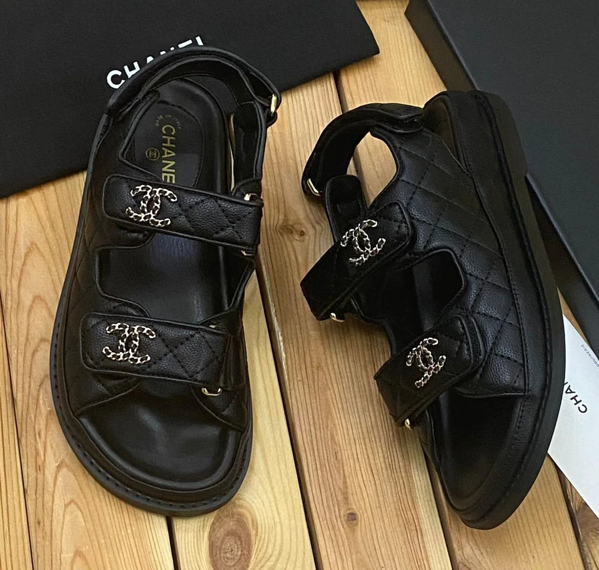 Chanel Sandals Black