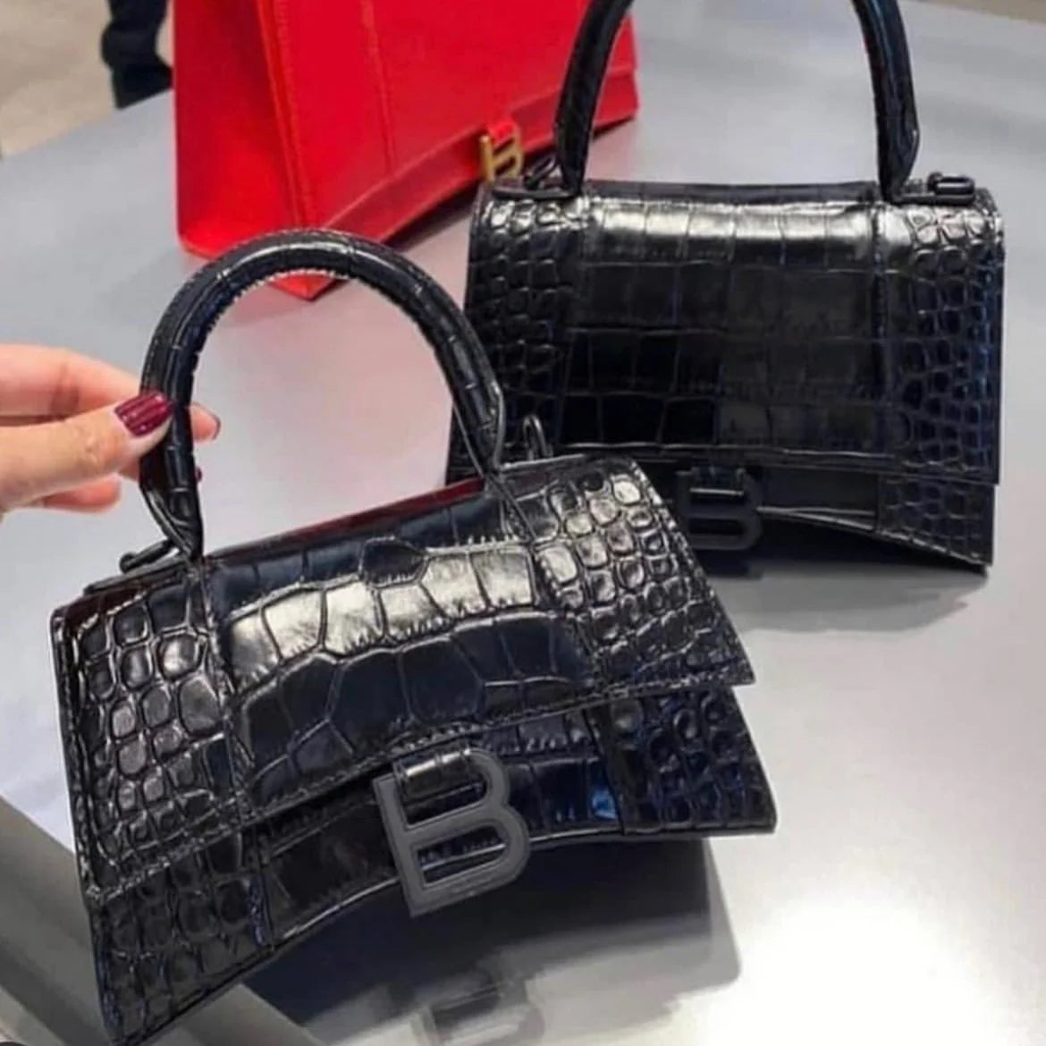 Balenciaga Designer Women’s Hourglass Top Handle Bags