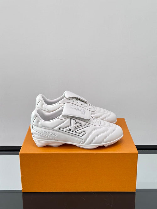 LV Men White Leather Sneakers