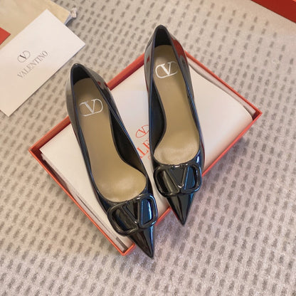 Valentino Women Black Patent Leather Pumps