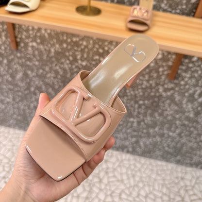 Valentino Women Nude Patent Leather Heels
