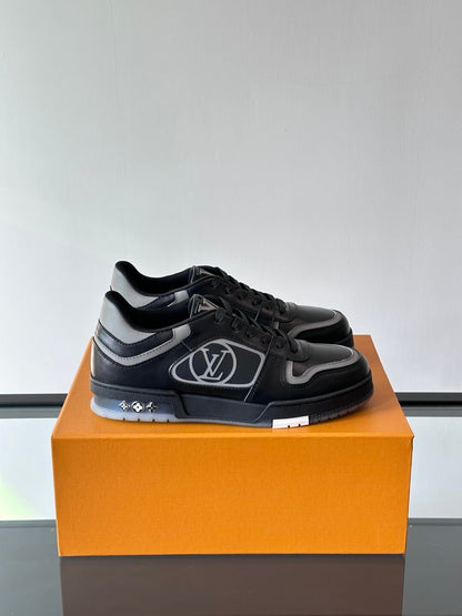 LV Men Black Leather Sneakers