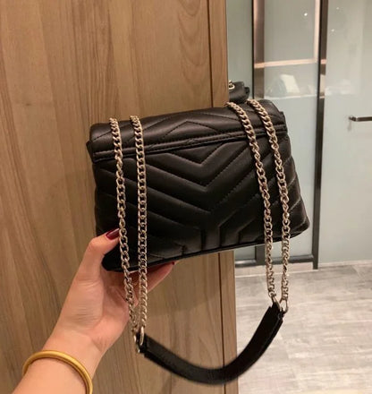 YSL Loulou Small in Matelassé “Y” Leather Bag Silver Hardware
