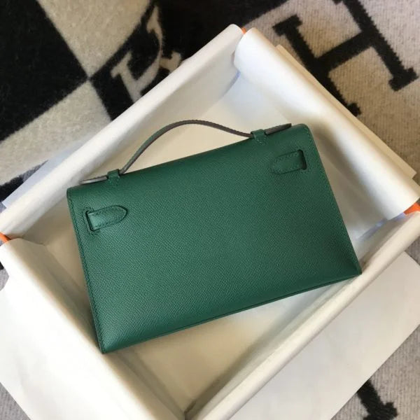 Hermès Kelly Pochette Mini Bag Green