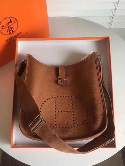 Hermes Evelyne Crossbody Bag Brown