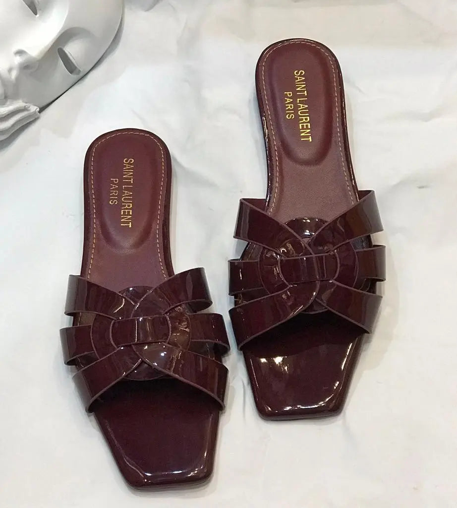 Saint Laurent Paris Tribute Flat Slides